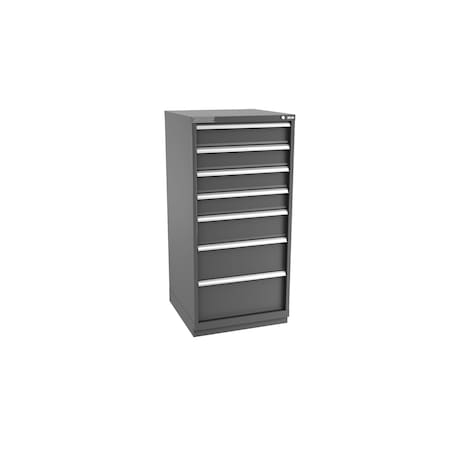Champion Tool Storage Modular Drawer Cabinet, 7 Drawer, Dark Gray, Steel, 28 in W x 28-1/2 in D x 59-1/2 in H S27000701ILCFTB-DG